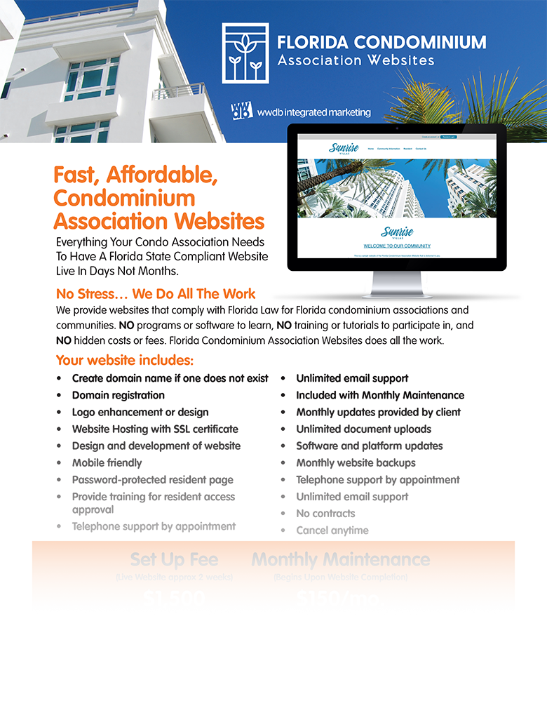 Florida Condominium Association Board of Directors - Information Sheet